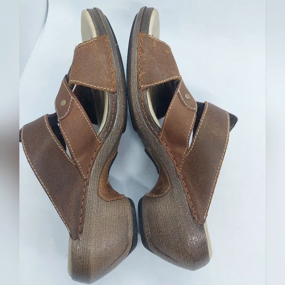 MERRELL Luxe Slide Mink Sandal Womens Sz 6 Brown Slip On Cushioned Comfort Shoes